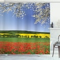thumbnail image 1 of Ambesonne Colorful Shower Curtain, Poppy Field Landscape, 69"Wx70"L, Multicolor, 1 of 4