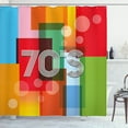 thumbnail image 1 of Ambesonne Colorful Shower Curtain, Retro Art Seventies, 69"Wx70"L, Multicolor, 1 of 3
