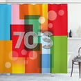 thumbnail image 1 of Ambesonne Colorful Shower Curtain, Retro Art Seventies, 69"Wx84"L, Multicolor, 1 of 3