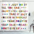 thumbnail image 1 of Ambesonne Colorful Shower Curtain, Slogans, 69"Wx70"L, Multicolor, 1 of 3