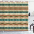 thumbnail image 1 of Ambesonne Colorful Shower Curtain, Tile, 69"Wx70"L, Coral Teal Beige, 1 of 4