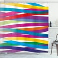 thumbnail image 1 of Ambesonne Colorful Shower Curtain, Vibrant Ribbon Design, 69"Wx70"L, Multicolor, 1 of 3