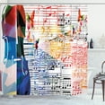 thumbnail image 1 of Ambesonne Colorful Shower Curtain, Violoncello and Butterfly, 69"Wx70"L, White Multicolor, 1 of 5