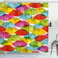 thumbnail image 1 of Ambesonne Colorful Shower Curtain, Vivid Umbrella, 69"Wx84"L, Multicolor, 1 of 3