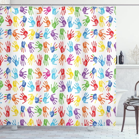 Ambesonne Colorful Shower Curtain, Watercolor, 69"Wx84"L, Multicolor
