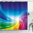 thumbnail image 1 of Ambesonne Colorful Shower Curtain, Wavy Funky Pop Art, 69"Wx70"L, Multicolor, 1 of 5