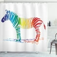 thumbnail image 1 of Ambesonne Colorful Shower Curtain, Zebra Rainbow Colors, 69"Wx70"L, Multicolor, 1 of 3
