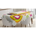 thumbnail image 1 of Ambesonne Colorful Tablecloth Rectangular Table Cover, 70s Party Casette Tape, 60"x90", Multicolor, 1 of 4