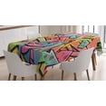 thumbnail image 1 of Ambesonne Colorful Tablecloth Rectangular Table Cover, Abstract Grunge Arrows, 60"x90", Multicolor, 1 of 3