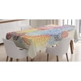 thumbnail image 1 of Ambesonne Colorful Tablecloth Rectangular Table Cover, Abstract Mosaic Spots, 52"x70", Multicolor, 1 of 4
