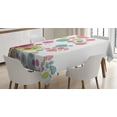 thumbnail image 1 of Ambesonne Colorful Tablecloth Rectangular Table Cover, Abstract Striped Dots, 52"x70", Multicolor, 1 of 4