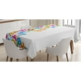 thumbnail image 1 of Ambesonne Colorful Tablecloth Rectangular Table Cover, Alphabet Lettering, 60"x90", Multicolor, 1 of 4