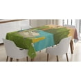thumbnail image 1 of Ambesonne Colorful Tablecloth Rectangular Table Cover, Best Friends Go Camping, 52"x70", Multicolor, 1 of 3