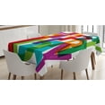 thumbnail image 1 of Ambesonne Colorful Tablecloth Rectangular Table Cover, Broken Text Graphic, 60"x84", Multicolor, 1 of 4