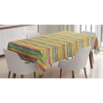 thumbnail image 1 of Ambesonne Colorful Tablecloth Rectangular Table Cover, Brush Marks Design, 60"x84", Multicolor, 1 of 4
