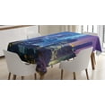 thumbnail image 1 of Ambesonne Colorful Tablecloth Rectangular Table Cover, Cityscape Kuala, 60"x90", Multicolor, 1 of 3