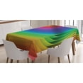 thumbnail image 1 of Ambesonne Colorful Tablecloth Rectangular Table Cover, Color Wave Curls Art, 52"x70", Multicolor, 1 of 4