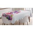 thumbnail image 1 of Ambesonne Colorful Tablecloth Rectangular Table Cover, Curvy Floral Design, 52"x70", Multicolor, 1 of 3