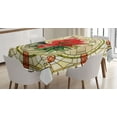 thumbnail image 1 of Ambesonne Colorful Tablecloth Rectangular Table Cover, Flower Lily Leaves, 52"x70", Multicolor, 1 of 4