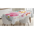 thumbnail image 1 of Ambesonne Colorful Tablecloth Rectangular Table Cover, Hearts Flowers, 60"x90", Multicolor, 1 of 4