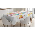thumbnail image 1 of Ambesonne Colorful Tablecloth Rectangular Table Cover, Hippie Party, 60"x90", Multicolor, 1 of 3
