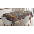 thumbnail image 1 of Ambesonne Colorful Tablecloth Rectangular Table Cover, Nautical Wave Design, 60"x84", Multicolor, 1 of 4