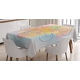 thumbnail image 1 of Ambesonne Colorful Tablecloth Rectangular Table Cover, Psychedelic Flower, 60"x90", Multicolor, 1 of 4