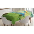 thumbnail image 1 of Ambesonne Colorful Tablecloth Rectangular Table Cover, Rainbow Beams Flowers, 60"x90", Multicolor, 1 of 4