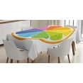 thumbnail image 1 of Ambesonne Colorful Tablecloth Rectangular Table Cover, Rainbow Colored Orange, 60"x90", Multicolor, 1 of 4