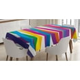 thumbnail image 1 of Ambesonne Colorful Tablecloth Rectangular Table Cover, Vibrant Ribbon Design, 60"x90", Multicolor, 1 of 4
