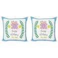 thumbnail image 1 of Ambesonne Colorful Throw Pillow Cover 2 Pack, 13th Birthday Gifts, 16", Multicolor, 1 of 2