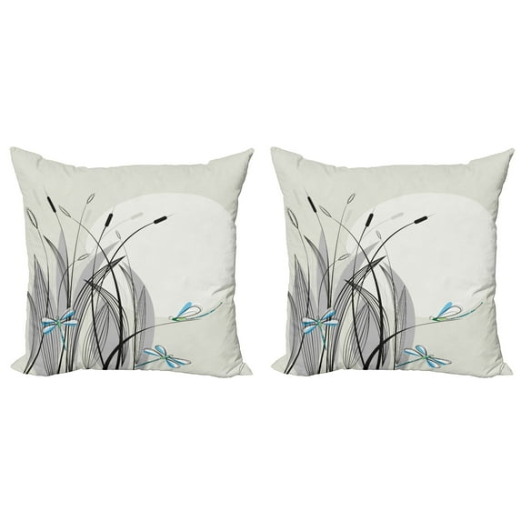 Ambesonne Colorful Throw Pillow Cover 2 Pack, Boho Nature Spring, 24", Multicolor