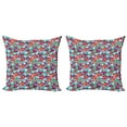 thumbnail image 1 of Ambesonne Colorful Throw Pillow Cover 2 Pack, Botanic Spring Pattern, 16", Multicolor, 1 of 2