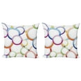 thumbnail image 1 of Ambesonne Colorful Throw Pillow Cover 2 Pack, Circles Rounds Pattern, 24", Multicolor, 1 of 7