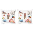thumbnail image 1 of Ambesonne Colorful Throw Pillow Cover 2 Pack, Clown Circus, 16", Multicolor, 1 of 6