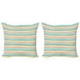 thumbnail image 1 of Ambesonne Colorful Throw Pillow Cover 2 Pack, Doodle Paralel Lines, 16", Multicolor, 1 of 2