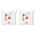 thumbnail image 1 of Ambesonne Colorful Throw Pillow Cover 2 Pack, Glass Bird Vines, 20", Multicolor, 1 of 6