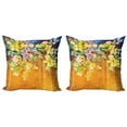 thumbnail image 1 of Ambesonne Colorful Throw Pillow Cover 2 Pack, Misty Backdrop, 18", Multicolor, 1 of 6
