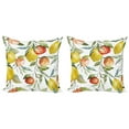 thumbnail image 1 of Ambesonne Colorful Throw Pillow Cover 2 Pack, Orange Clementine Tree, 20", Multicolor, 1 of 2