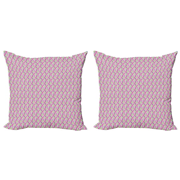 Ambesonne Colorful Throw Pillow Cover 2 Pack, Rough Paintbrush Style, 16", Multicolor