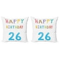 thumbnail image 1 of Ambesonne Colorful Throw Pillow Cover 2 Pack, Soft Celebration Sign, 16", Multicolor, 1 of 2