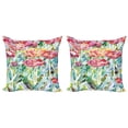thumbnail image 1 of Ambesonne Colorful Throw Pillow Cover 2 Pack, Summer Spring, 16", Multicolor, 1 of 7
