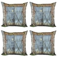 thumbnail image 1 of Ambesonne Colorful Throw Pillow Cover 4 Pack, Aged Wooden Factory, 24", Multicolor, 1 of 7