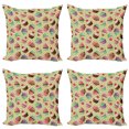 thumbnail image 1 of Ambesonne Colorful Throw Pillow Cover 4 Pack, Bakery Polka Dots, 16", Multicolor, 1 of 5