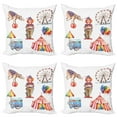thumbnail image 1 of Ambesonne Colorful Throw Pillow Cover 4 Pack, Clown Circus, 16", Multicolor, 1 of 5