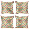 thumbnail image 1 of Ambesonne Colorful Throw Pillow Cover 4 Pack, Double Decker Bus, 18", Multicolor, 1 of 2
