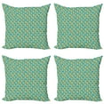 thumbnail image 1 of Ambesonne Colorful Throw Pillow Cover 4 Pack, Geometric Botany Pattern, 16", Multicolor, 1 of 2