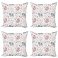 thumbnail image 1 of Ambesonne Colorful Throw Pillow Cover 4 Pack, Grunge Halloween Birds, 16", Multicolor, 1 of 6