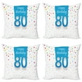 thumbnail image 1 of Ambesonne Colorful Throw Pillow Cover 4 Pack, Polka Dots Birthday, 18", Multicolor, 1 of 5