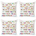 thumbnail image 1 of Ambesonne Colorful Throw Pillow Cover 4 Pack, Slogans, 16", Multicolor, 1 of 2
